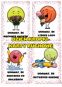 Dzień Kropki  - Karty Ruchowe 