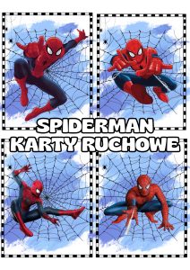 Karty Ruchowe - Spiderman - Dzień Chłopaka 