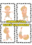  Ścieżka/ karty czarno białe stopy/ łapki - Dzień Chłopaka