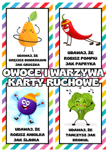 Karty Ruchowe - Warzywa i Owoce 