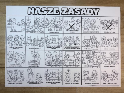 Nasze Zasady - ( PRZEDSZKOLE ) - Kolorowanka XXL