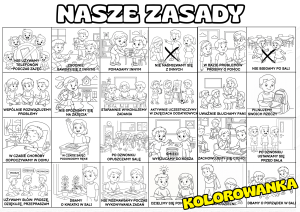 Nasze Zasady  ( Uczeń ) - Kolorowanka  / Wklejka A4