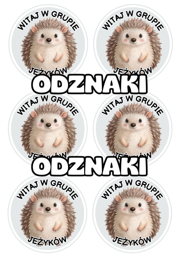 Jeże - Witajcie w Grupie - Odznaki / Medale    