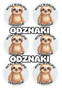 Leniwce - Witajcie w Grupie - Odznaki / Medale        
