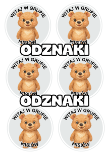 Misie - Witajcie w Grupie - Odznaki / Medale          