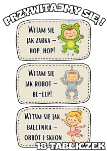 Przywitajmy się ! - Tabliczki Z Napisami ( wzór 2 ) 