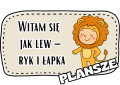 Przywitajmy się ! - Tabliczki Z Napisami ( wzór 2 ) 