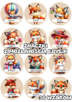 Liski - Znaczki do szatni/ na szafki z możliwością edycji   