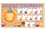 Urodziny-  Słoneczka - Grupowy Kalendarz  z możliwością edycji    
